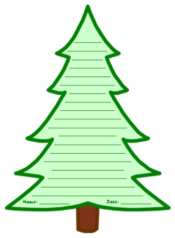 Winter Pine Tree Creative Writing Templates and Worksheets