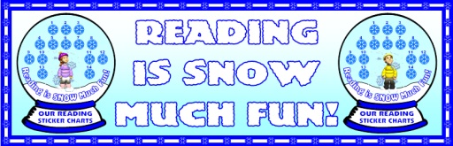 Free Winter Reading Sticker Charts Classroom Bulletin Board Display Banner For Christmas