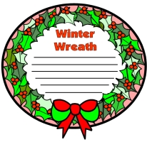 Winter Wreath Creative Writing Templates and Worksheets