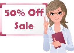 50% Off Sales and Discounts for Elementary School Teachers