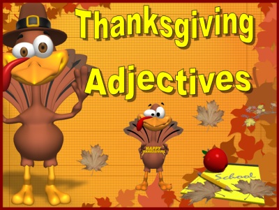 Adjectives Powerpoint Lesson Plans for Thanksgiving