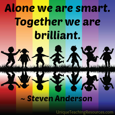 Steven Anderson Children Quote - Alone we are smart.  Together we are brilliant.