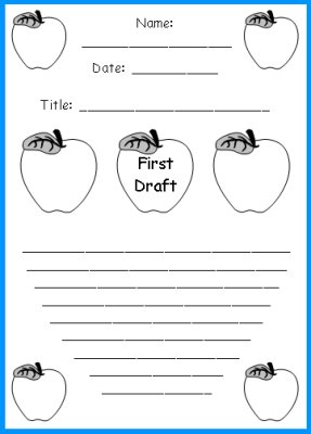 Apple Themed Creative Writing Lesson Plans for First Week of School