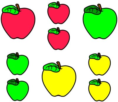 Apple Theme Bulletin Board Display Accent Pieces for Primary School Students