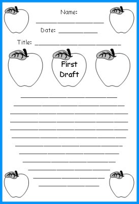 Apple Theme Creative Writing Worksheet First Draft