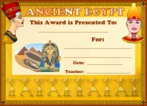 Ancient Egypt Social Studies Awards and Certificates