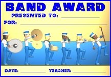 Band Awards and Certificates