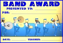 Band Awards and Certificates