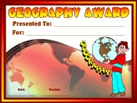 Geography Student Awards and Certificates