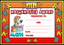 Mathematics Awards and Certificates