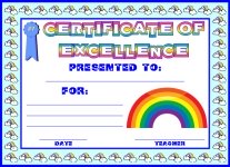 Certificate of Excellence Awards and Certificates