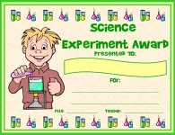 Science Experiment Awards and Certificates