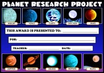 Planet Research Science Awards and Certificates