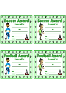 Soccer PE Awards and Certificates