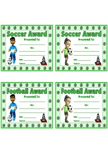 Soccer PE Awards and Certificates