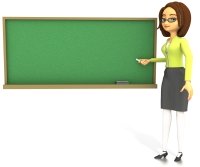 Back to School Teacher at Chalkboard
