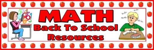 Back to School Math Teaching Resources and Lesson Plans