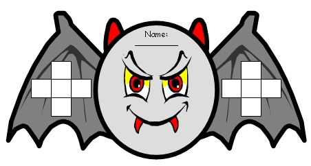 Fun Bat Halloween Sticker Chart Templates for Elementary School Students