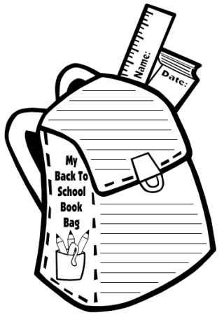 Back To School Book Bag Creative Writing Templates