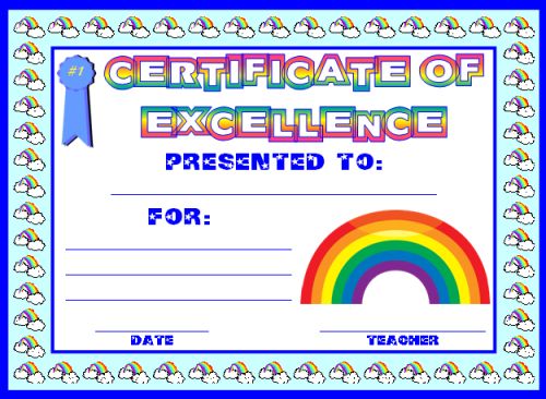 Certificate of Excellence Award