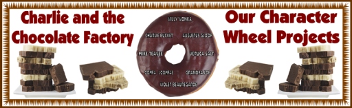 Character Wheel Charlie and the Chocolate Factory Group Project Banner