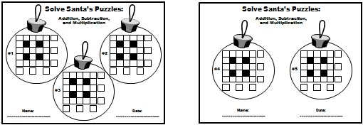 Christmas Math Powerpoint Puzzles Printable Student Worksheets