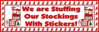 Christmas Sticker Chart Templates - Stocking Shape