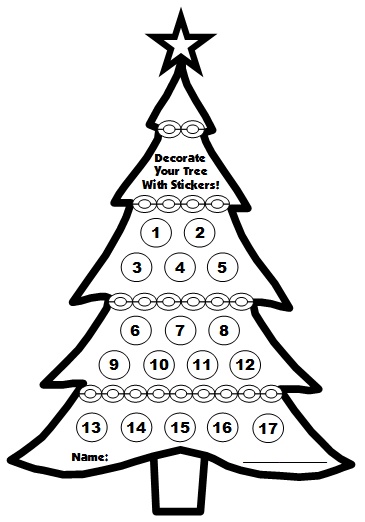 Fun Christmas Tree Sticker and Incentive Chart Templates for Elementary School Students