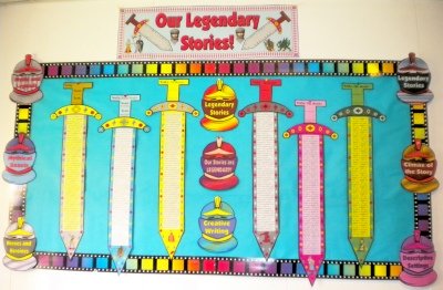 Creative Writing Sword Myths and Legends Bulletin Board Display