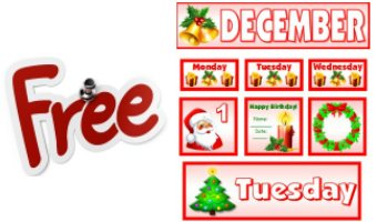 Free Download For December Classroom Calendar Set