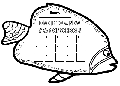Free Dive Into Learning Fish Sticker Charts