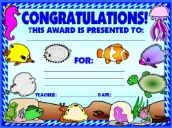 Dive Into Reading Books Student Award Certificate