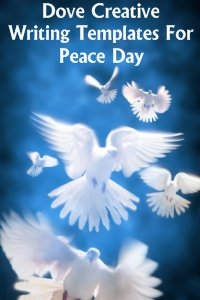 Dove Shaped Creative Writing Templates for Peace Day