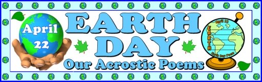 Earth Day Acrostic Poem and Globe Poetry Templates