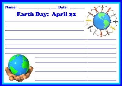 Earth Day Creative Writing Printable Worksheets for Students
