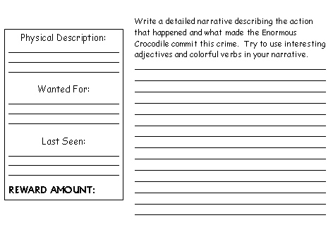 creative writing worksheets year 3