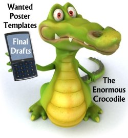 Wanted Poster Book Report Templates and Ideas for The Enormous Crocodile Roald Dahl