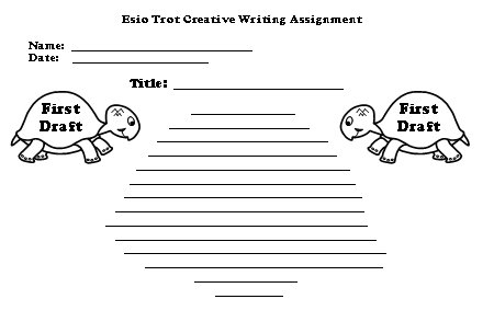 Esio Trot First Draft Creative Writing Worksheet Roald Dahl
