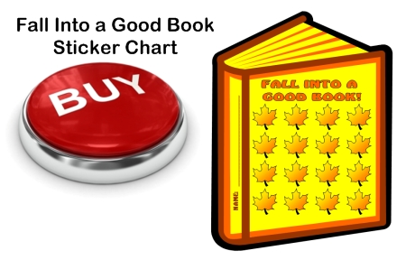 Fall Into a Good Book Reading Sticker Chart Template