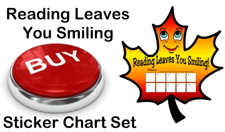 Fall Leaf Template Reading Sticker Chart