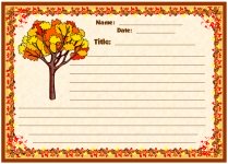 Fall Leaves November Writing Prompts Printable Worksheet