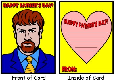 Happy Father's Day Card Elementary School Students