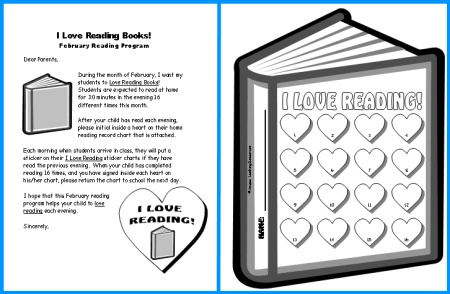 Parent Letter For Home Reading Record Sticker Chart 