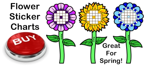 Flower Sticker Chart Templates For Spring