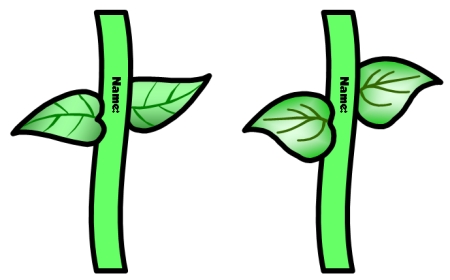 Flower Templates:  Leaf, Leaves, and Stems
