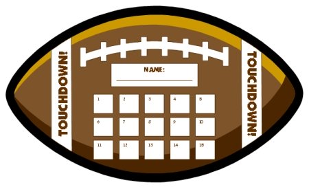 Football Sticker Charts Incentive Chart and Sports Templates