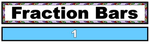 Fraction Bar Bulletin Board Display for Elementary Students