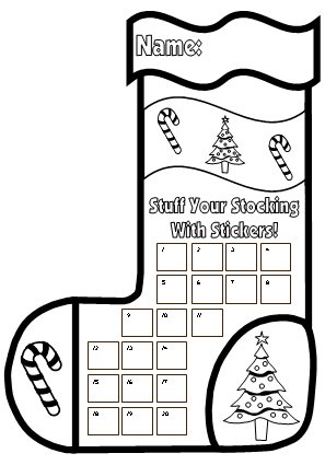 Free Christmas Sticker and Incentive Charts for Children