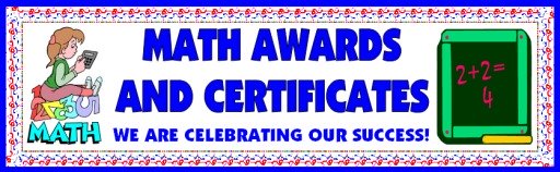 Free Math Awards Certificates for Teachers