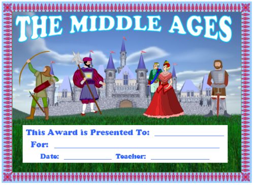 Free Middle Ages Social Studies Awards and Certificates